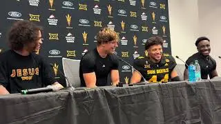 ASU QB Sam Leavitt, WR Jordyn Tyson, DE Prince Dorbah, & LB Keyshaun Elliott on the win over TCU