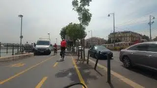 4K WALK, SIGHTSEEING BY BIKE - PART ONE - BUDAPEST, HUNGARY 🇭🇺