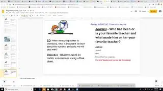 Ms. Lowry Regular Chemistry 09/18/2020