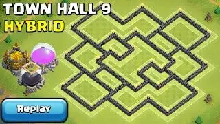 TH9 Hybrid Base with REPLAYS PROOF [Town Hall 9 Defence] - Clash of Clans