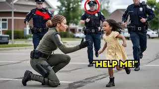 Little Girl Ran to her black mother Crying, 