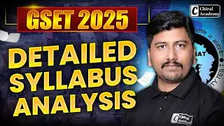 📢 GSET 2025 Detailed Syllabus Analysis | Gujarat SET 2025