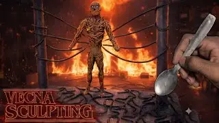 Vecna Sculpture | Stranger Things [season 5] | Sculpting with spoon