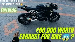 ₹80,000 Worth exhaust for bike 😱? | street triple rs 2020🔥 | CR RACEFIT Extreme sound🥵💥| தமிழ் |