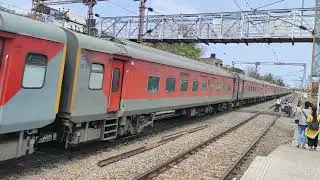 FURIOUSLY HONKING VADODARA WAP7 LEADING 20954 AHMEDABAD CHENNAI CENTRAL EXPRESS SKIPPING AMBATTUR