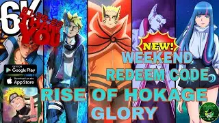 Rise Of Hokage: Glory/Ninja Chronicles New Weekend Redeem Code 🎁 Naruto Idle RPG iOS/Android