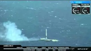 SpaceX Falcon 9 - Successful Drone Ship Landing - 8th April 2016