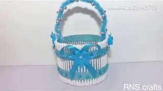 DIY || beautiful basket using cotton buds || handmade basket craft ideas 🌹❤️🌹