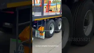 New 3 Axle Flatbed Trailer with Columns are Ready for Shipping
