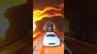 INSANE Hot Wheels Fire TUNNEL EXPERIMENT #shorts #hotwheelstrack #hotwheels