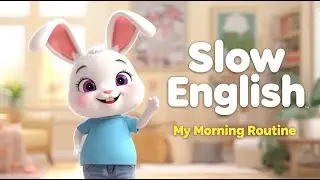 My Morning Routine | Slow English Listening Practice for Beginners (A2) | Rabbit Family