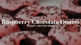 SunButter Raspberry Chocolate Donuts // vegan, gluten-free, oil-free