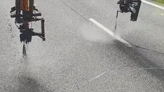 Highway road crack repair, Swemco RP1800 Road Patcher-Svevia Sweden