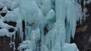 Bridal Veil falls ice climb