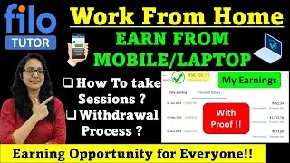 How to Earn Money on Filo Tutor App? |With Payment Proof👆|Work From Home|Online Teaching Job👩&zwj;🏫#wfh