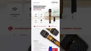 Advance Mic103 PRO Wireless Microphone 🎤 Gold Edition | Rechargeable