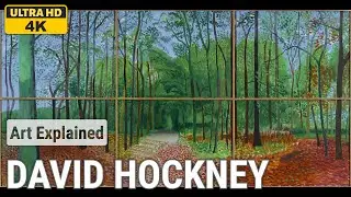 David Hockney: A collection of 10 artworks with title and year, 2006-2009 [4K]