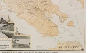 1925 Marin County Railroad and Hiking map (NL-00332)