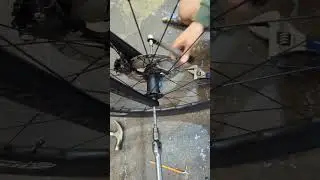 Removing a butchered through axle with finesse and fire.  #cycling  #bike