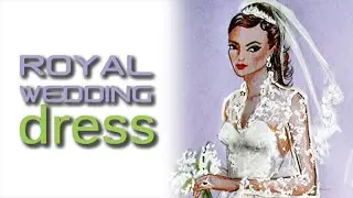 Kate Middleton's Royal Wedding Dress by Sarah Burton for Alexander McQueen Fashion  Illustration