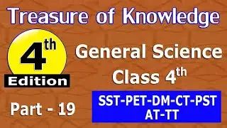 General Science Class 4th : Treasure of Knowledge 4th Edition: ETEA past paper MCQs : Part - 19