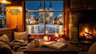 Relaxing Jazz | Midnight cozy Winter Jazz ❄️ Smooth Piano in a Cozy Coffee Lounge