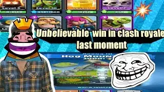 Last mmoment Unbelievable clash royale winning battle in hog mountain!!!