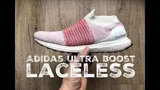 Adidas Ultra Boost Laceless ˋFtwr white/trace scarlet&acute; | UNBOXING & ON FEET | fashion shoes | HD