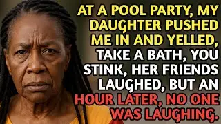 My daughter pushed me into the pool, they laughed but an hour later, their smiles turned to silence