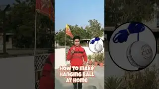 How to make hanging ball for practice at home ll #abdevilliers #minivlog #cricket #cricketkits
