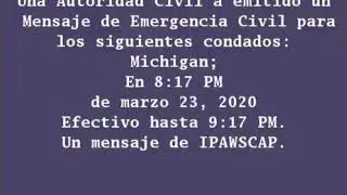 Coronavirus Civil Alert for Michigan- EAS Unedited 3/23/20 (REAL, ACTUAL EAS!)