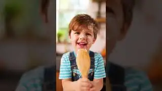 Mi amore espresso macchiato. Little boy singing