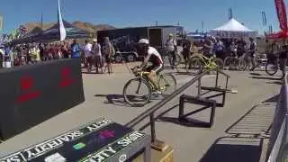 Vittorio Brumotti performs stunts at the 2014 Interbike Outdoor Expo