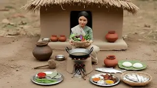 Miniature Doll Fish Curry Cooking ASMR | Indian Tiny Village Kitchen Story