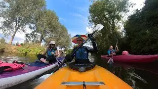 Paper mill Lock by kayak and paddle board