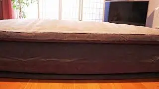 The sound of an air mattress inflating and deflating