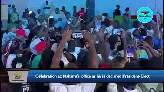 Election 2024: Celebration at Mahama's office as he is declared President-Elect