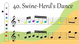 Swine-Herd's Dance - Flauta doce - Partitura colorida