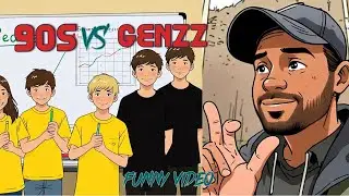 90s vs GenZ life compare a funny talking video 