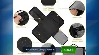 Portable Diaper Changing Pad kit Waterproof & Wipeable Mat