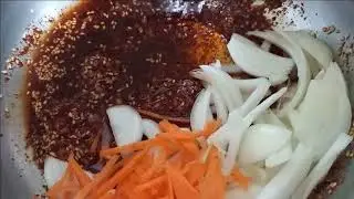 시금치무침 과 상추묵무침