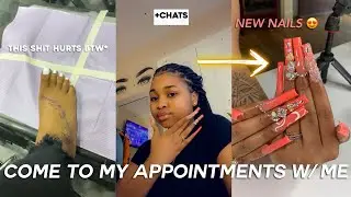 VLOG: COME TO MY APPOINTMENTS W/ ME , MATCHING TATS *almost fainted*