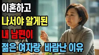 이혼 후 알게된 내 남편이 바람난 이유 | 노년의 삶의 지혜 행복한 노후생활 부모자식갈등 사연 이야기 오디오북