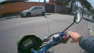 Haojue NK150 rodando o anel (BR-116 - SP-270)