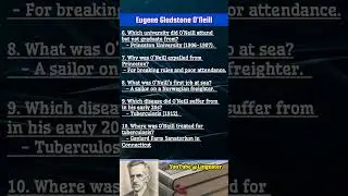 Eugene ONeill 5 Must Know Questions - Eugene O'Neill Facts #shorts #literaryknowledge #oneill #trivi