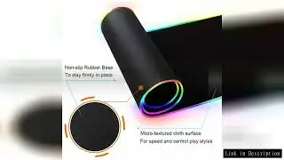 White RGB Gaming Mouse Pad LED Mousepad Game Accessories Backlit Desk Mat Large Computer Keyboard Mi