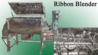 Horizontal Ribbon Blender Machine┃spiral feed mixer┃industry powder blending equipment manufacture┃