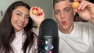 ASMR Cracking eggshells with my boyfriend❤️ ~Our most requested video~ | Whispered