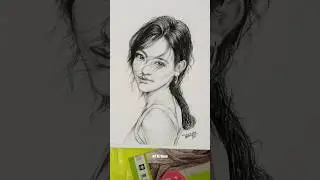 A Beautiful Girl Pencil Art #shorts #art #drawing #shortvideo