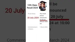 10th Class Result Date 2024 #shorts #10classresult #result2024